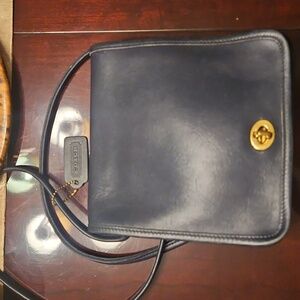 Vintage 80s Coach Companion Bag: #9620 Dark Navy 7.5x8